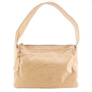 CHANEL COCO Mark Shoulder Bag beige lambskin Women